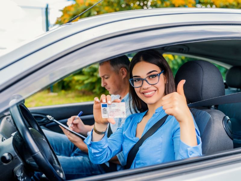 Driving licence test stock image