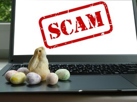 Easter scam stock image
