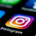 Instagram logo on phone