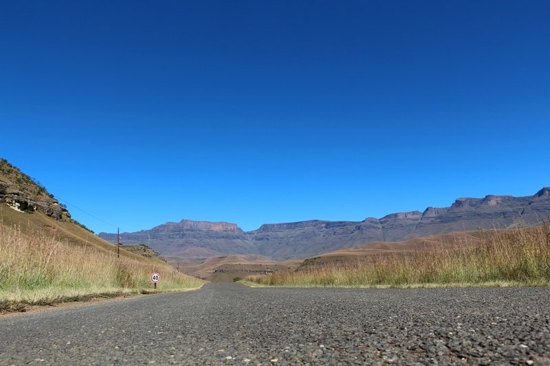 Road towards Giant Castle stock photo