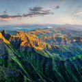 Drakensberg Amphitheatre in South Africa stock photo
