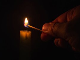 Lighting candle