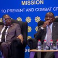 Panyaza Lesufi and Cyril Ramaphosa at the Police Summit