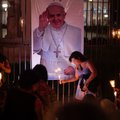 Picture of Pope Francis during a vigil to pray for his health