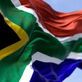 South African flag blowing in wind
