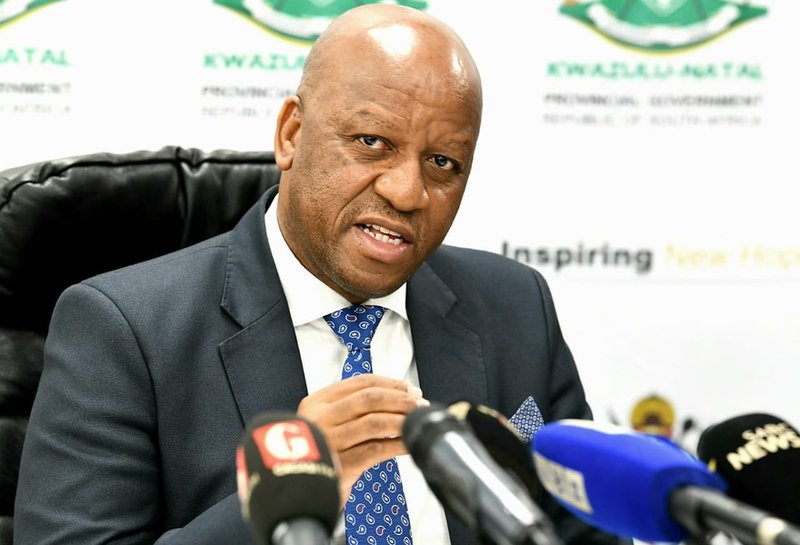 Premier Thami Ntuli held a press conference in Durban