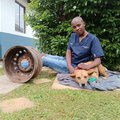 Wheelie stuck in tyre