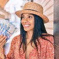 Woman holding money