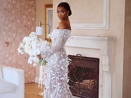 Zozibini Tunzi in wedding dress
