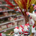 A Christmas themed shop in a market