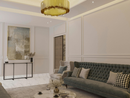 A luxury living room in minimalist style