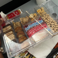 A snack box with different foods inside