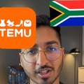 A young Indian guy with spectacles reviewing Temu South Africa
