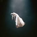 Ariana Grande suspended mid-air