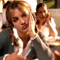 Britney Spears sitting in a classroom