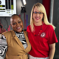 Carol Ofori and Candace Moolman at the East Coast Radio studios