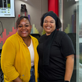 Carol Ofori and Wanjiru Kinyua at the East Coast Radio studios