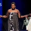 Carol Ofori modeling the runway at Durban Fashion Fair