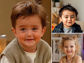 Cast members of Friends as a babies using AI technology
