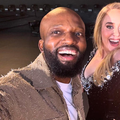 Clement Manyathela on stage with Adele