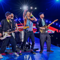Coldplay performing onstage
