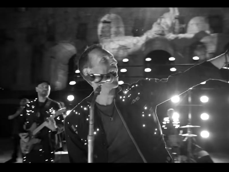 Coldplay's Chris Martin on stage