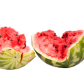 Crushed watermelon on a white background