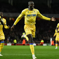 Crystal Palace's Jean-Philippe Mateta celebrates after scoring against Arsenal