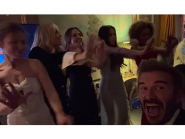 David Beckham and the Spice Girls at Victoria Beckham's 50th Birthday