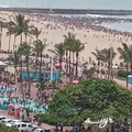 Hundreds of beachgoers at the Durban beachfront