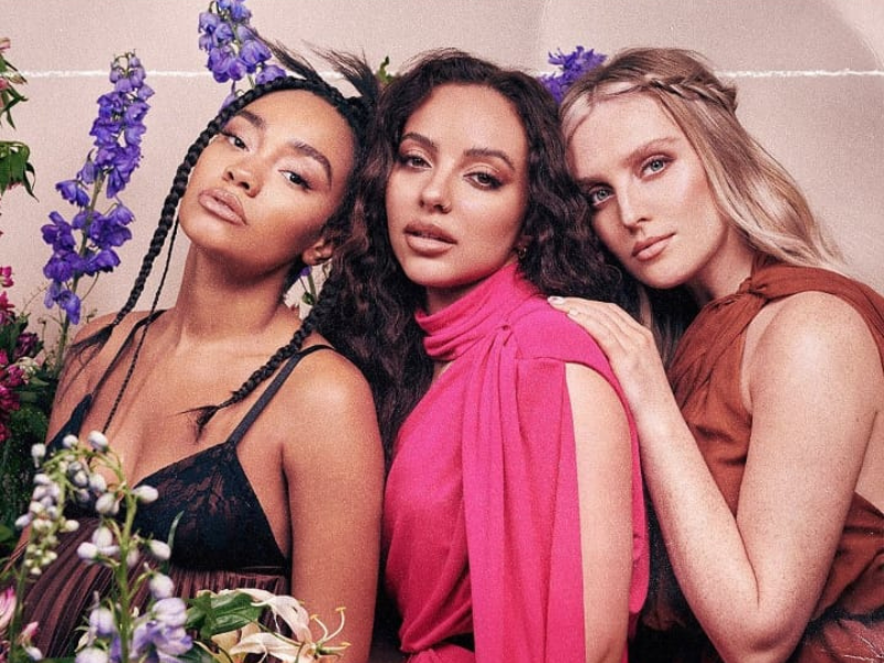 Little Mix surrounded by flowers