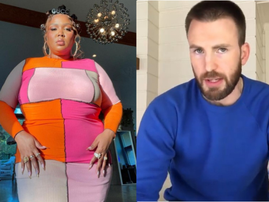 Lizzo and Chris Evans