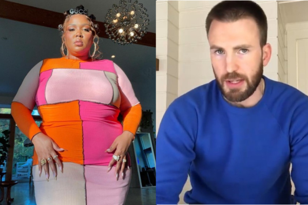 Lizzo and Chris Evans