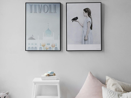 Posters mounted on a wall