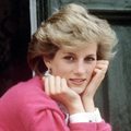 Princess Diana sitting on a step