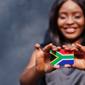 Woman with SA flag