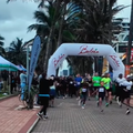 Runners leaving the start line at the Balwin Properties night run in Umhlanga