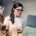 lady with computer pexels