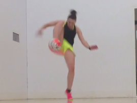 Female freestyle footballer has made history