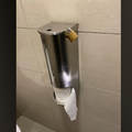 Toilet paper holder at a public toilet