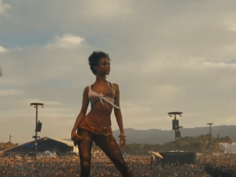 Tyla onstage at Coachella 2025