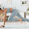 Woman doing a workout at home