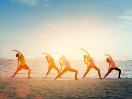 Beach yoga
